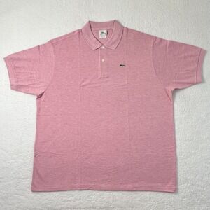 LACOSTE Logo Polo Shirt Cotton Short Sleeve Rosy‎ Pink Men's US Size 4XL VTG NWT